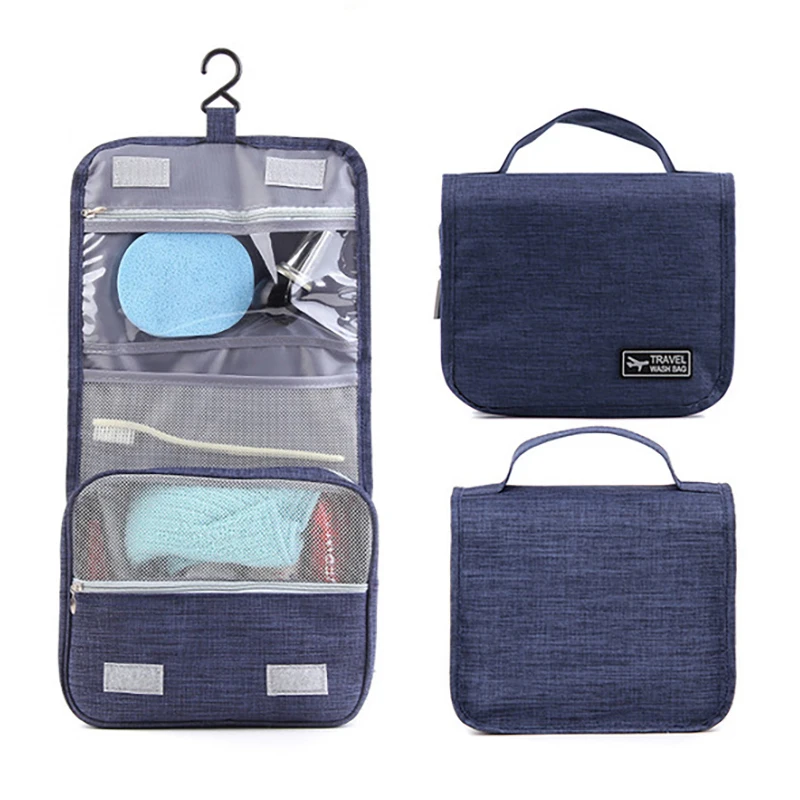 

Protable Travel Zip Storage Hook Wash Bag Large Capacity Toiletry Makeup Bags Luggage Organizer Package Cometics Hanging Pouch