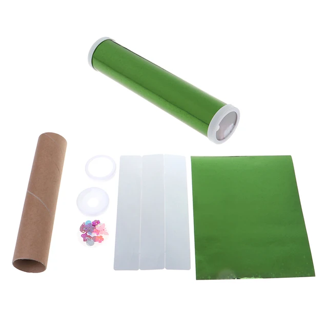 DIY Colored Rotating Kaleidoscope Kits Science Experiment Educational Craft Kid Brain Hands-Eyes Cooperation Training Toy 5