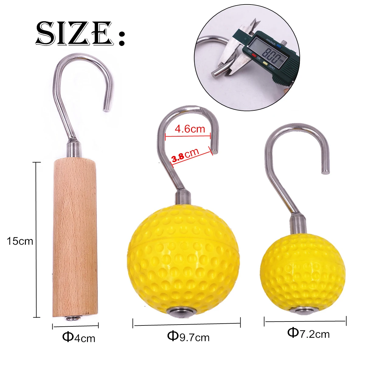 Maniglie Per Trazioni In Legno Di Faggio – Set Di Prese Per Arrampicata E Fitness Per Avambracci, Polsi E Forza Di Presa - 3