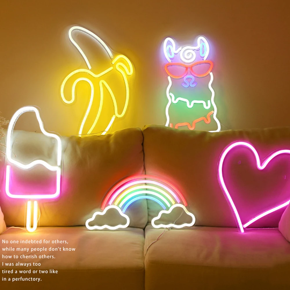 Банановый неоновый светильник Настенный знак Hello Good Vibes светодиодный s с питанием