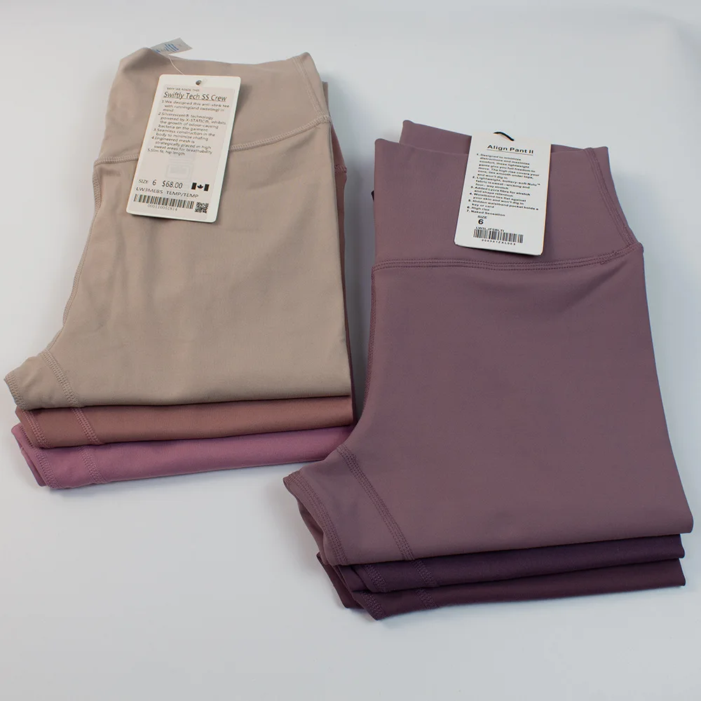 Classic2.0 Fitness Women Sports Pants Tight High Waist Yoga Leggings Gym Athletic High-rise Align Buttery Soft Custom Lulu Logo