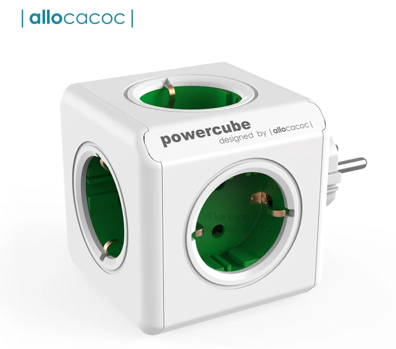 Allocacoc power cube, умный рабочий стол, штепсельная вилка европейского стандарта, дорожная лента питания, портативный удлинитель, розетка, 2 USB 3680 Вт, настенное зарядное устройство