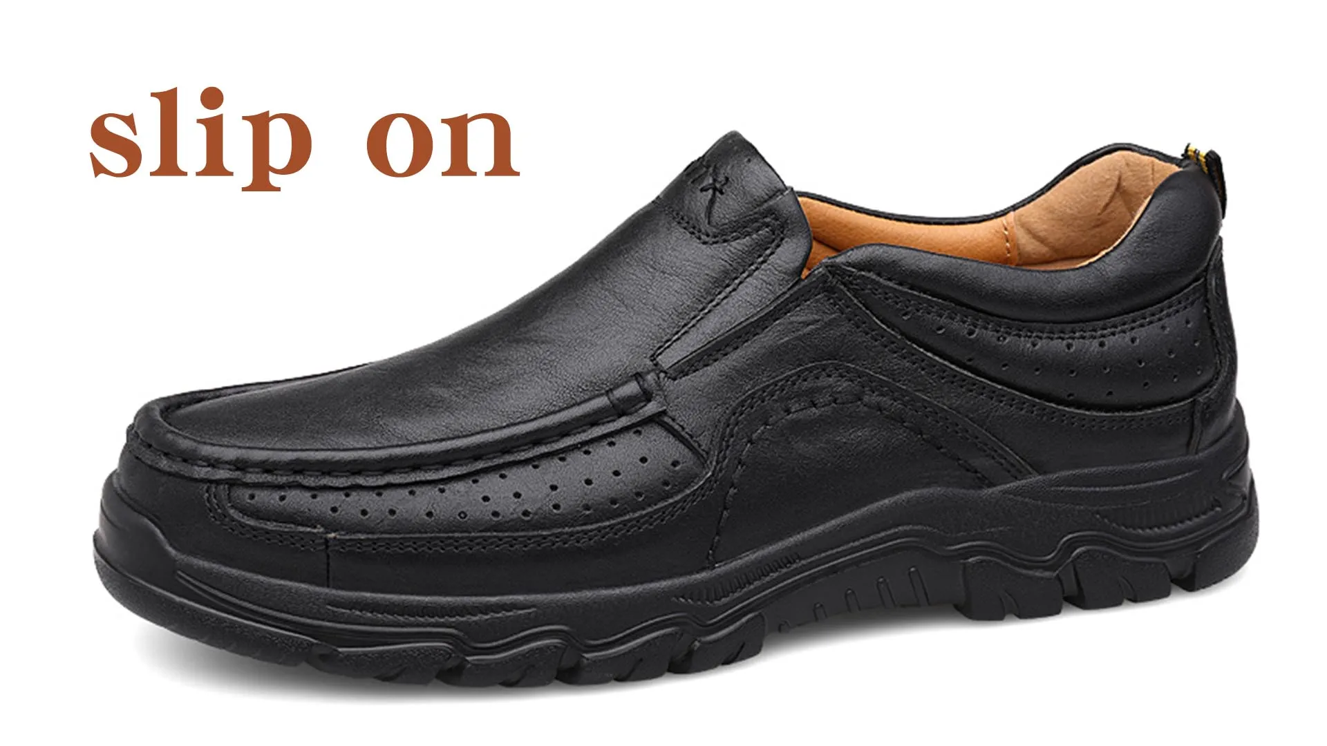 Новинка; Высококачественная мужская повседневная обувь из натуральной кожи; Водонепроницаемая удобная обувь; светильник на резиновой подошве; большие размеры 38-47 - Цвет: Бежевый