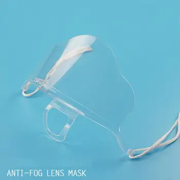 

10PCS Transparent Catering Mask Anti Fog Catering Food Hotel Plastic Kitchen Restaurant Smile Mouth Masks Anti-saliva Cooking
