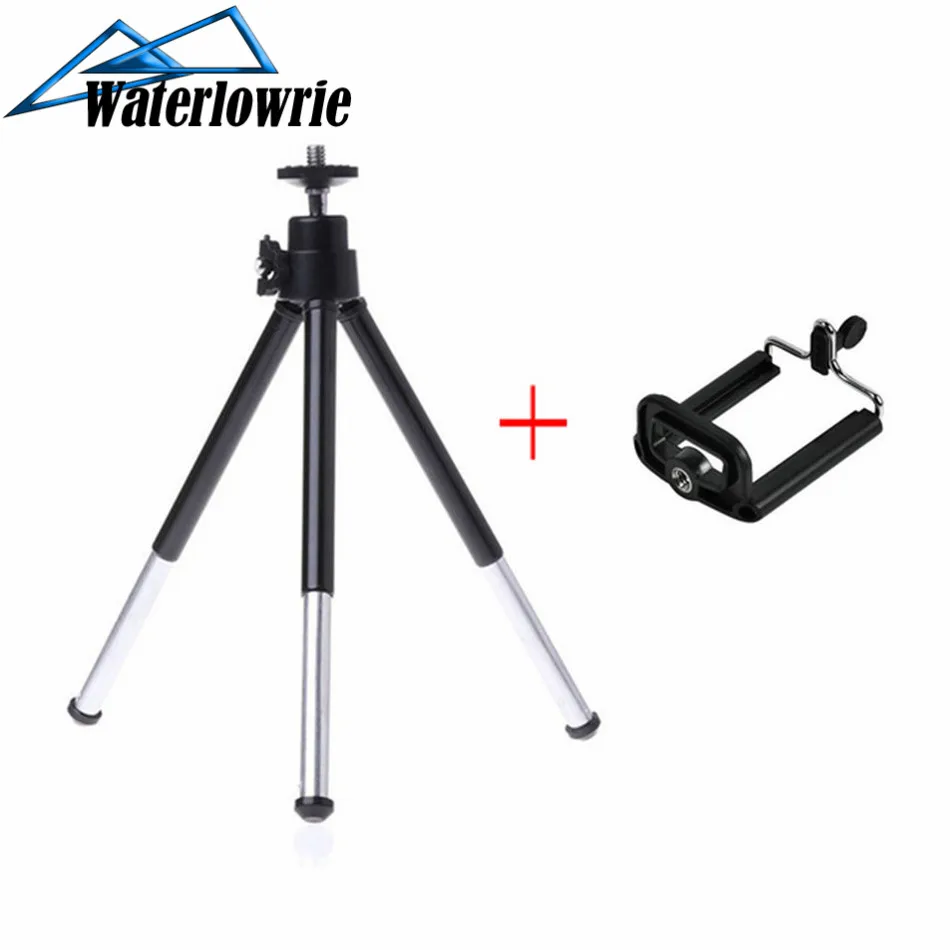 Black Phone Tripod Мини металлический Настольный Штатив для iphone, samsung, huawei, Xiaomi, Android, мобильный телефон, Экшн-камера для GOPRO, SJCAM YI, универсальный держатель - Цвет: Black Phone Tripod