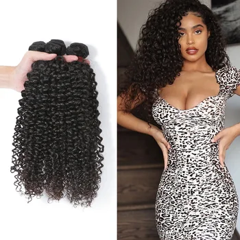 

Human Deep Wave Hair 8-28 30 inch Brazilian Non Remy Hair Natural Color 100% Human Hair Weaving Curly Bundles Extension