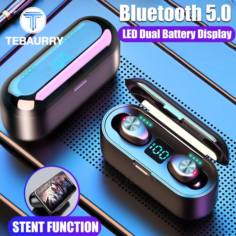 Bluetooth V5.0 наушники беспроводные наушники 8D стерео Спортивные Беспроводные наушники-вкладыши гарнитура 2000 мАч Мощность для iPhone Xiaomi
