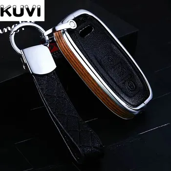 

Wood Carbon fiber Alloy Leather Key Protection Cover for Audi A4 A4L A5 A6 A6L Q5 S5 S7 Protect Shell Car Styling Cover Case