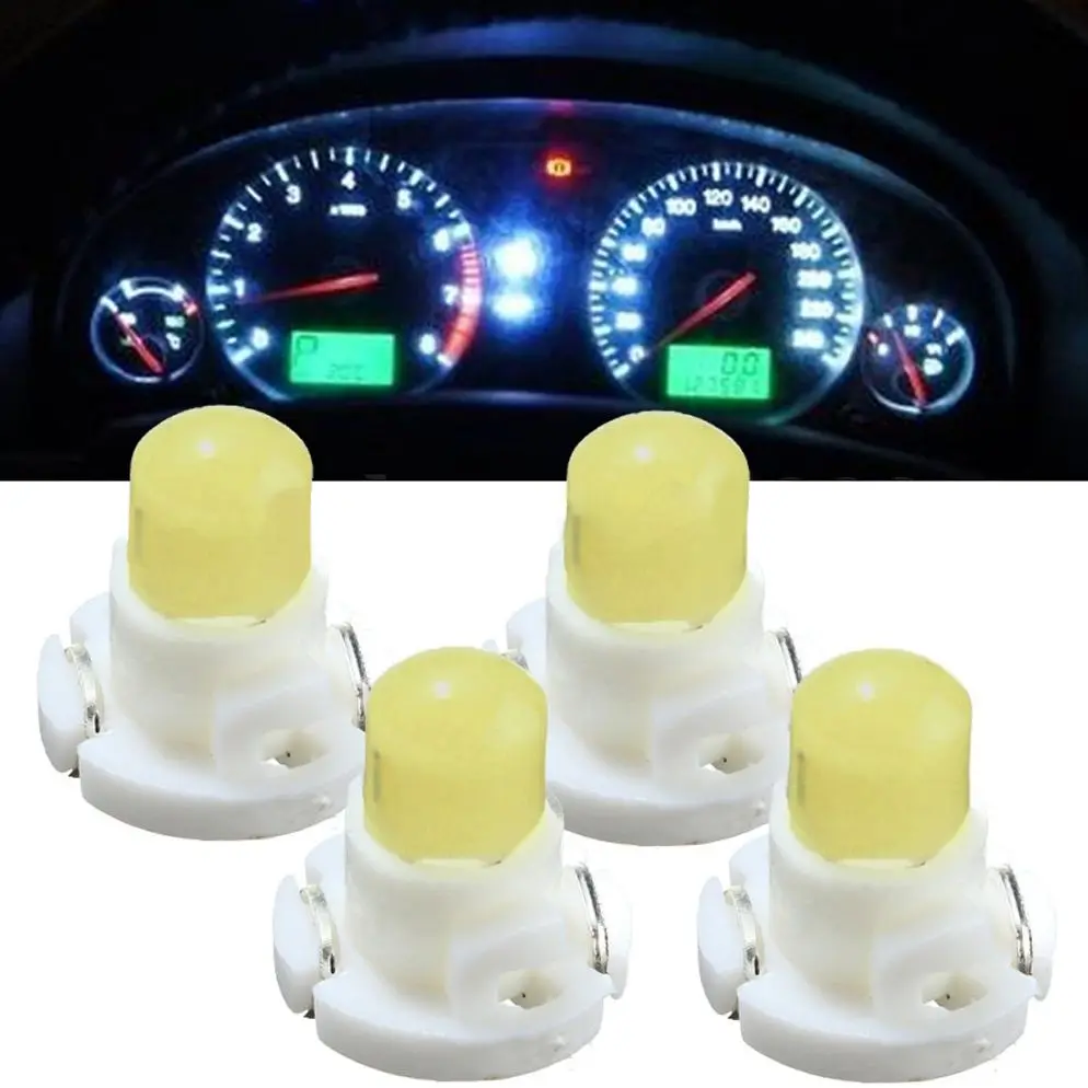 4 Pezzi Bianco T4 Neo Wedge Dc 12V Led Luce Interni Auto Clima Base Cluster Strumento Dash Light Car Panel Gauge Dash Bulb Lamp