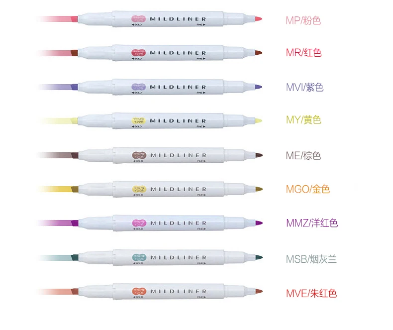 Зебра wkt7 для нанесения хайлайтера с двойной головкой маркер, фломастер учетную запись ручки 25 цветов