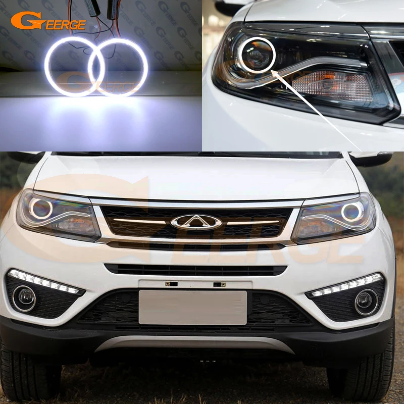 Для Chery Tiggo 5 Cowin X5 DR6 2016 2017 отличный ультра яркий COB комплект светодиодов глаза