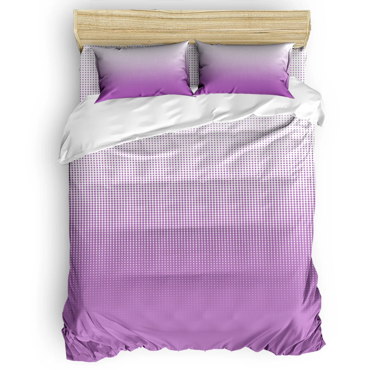 

Purple Progressive Wave Point Duvet Cover Set Vintage Floral Art Design Collection of 3/4pcs Bedding Set Bed Sheet Pillowcases