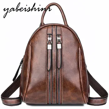 

New 2019 Mini backpack for women Leather backpack ladys travel backpack mochila feminina high quality shoulder bag Sac a Dos
