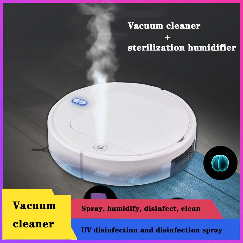 Robot vacuum cleaner spray disinfection 4in1 Clean up Humidify dust