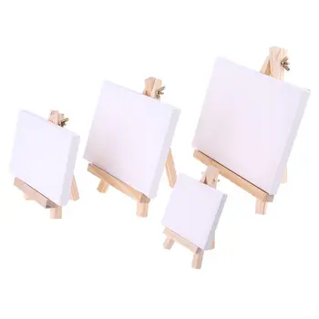 

Mini Canvas Natural Wood Easel Set For Art Painting Drawing Craft Wedding Supply Q6PA