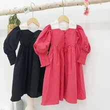 Новое поступление, платье для девочек, весенние модные платья для маленьких девочек, детская одежда, От 2 до 7 лет