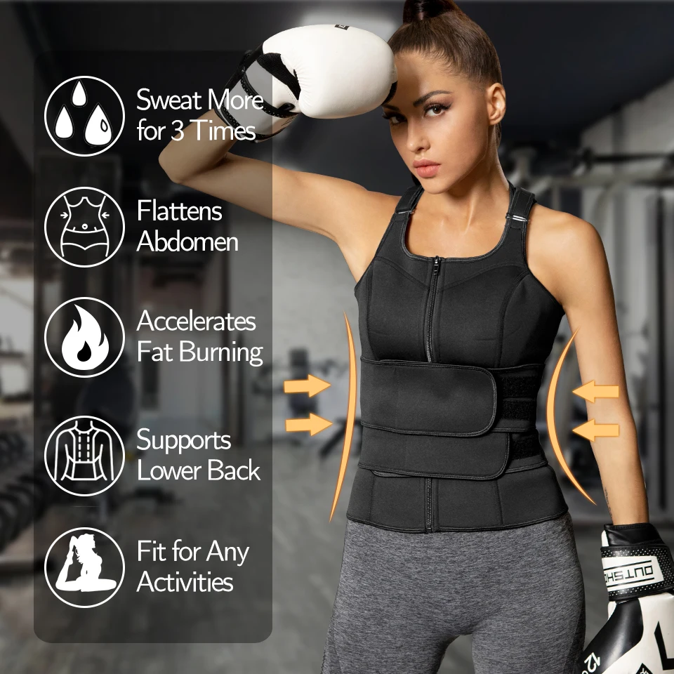 Waist Trainer Vest Corsets for Women Weight Loss Body Shaper Workout Tank Tops Shapeawear Sweat Sauna Suit Slimming Underwear target shapewear