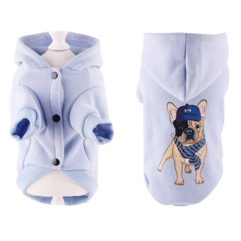 Одежда для домашних животных, двухногий свитер с капюшоном, одежда с героями мультфильмов, хлопковая стеганая теплая куртка, двухногая куртка с капюшоном, дропшиппинг