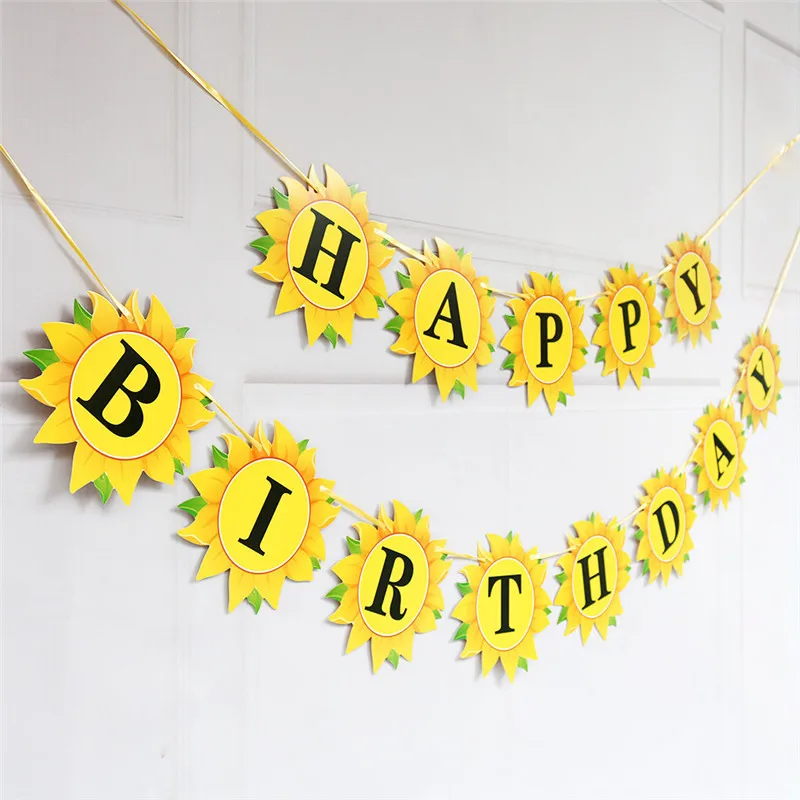 birthday decor sun flower happy birthday banner sunflower card ribbon glitter banner baby shower family party decor supplies birthday decor sun flower happy birthday banner sunflower card ribbon glitter banner baby shower family party decor supplies