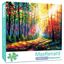 MaxRenard – Puzzle pour adultes, 1000 pièces, 48x69cm, papier à assembler, Art, peinture à l'huile, paysage, jeu, jouets, cadeaux pour adultes