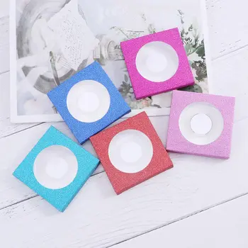 

10 Pcs/set False Eyelashes Case Eyelashes Packaging Box for Thick Long False Eyelashes Makeup Storage Box Reusable Random Color