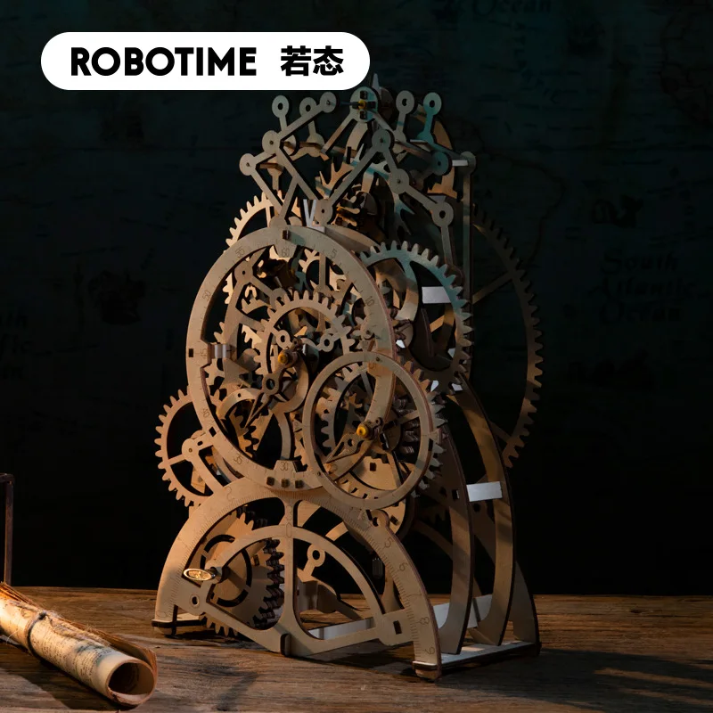 Robotime robotime деревянная игрушка 3D ручной работы Собранный МАЯТНИК Часы образовательные украшения источник