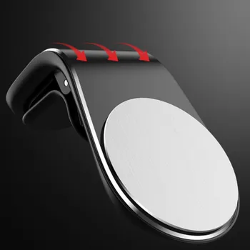 

Universal Car Air Outlet Vent Clip Bracket Metal Magnetic Phone Holder Car Interior Accessories For IPhone Samsung Smartphones