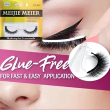 1Pair Self-adhesive 3D Faux Mink Hair False Eyelashes Reusable Natural Multiple Reversible Glue-free False Eyelashe Dropshipping