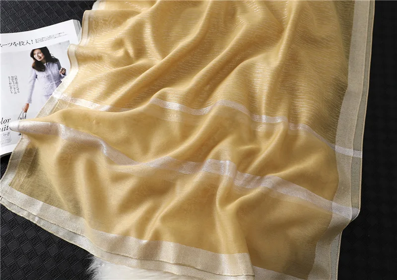 Модный женский зимний шарф пашмины шали Фольга Золотой Блестящий шелковый Блестящий женские шерстяные теплые шарфы хиджаб платок головная повязка