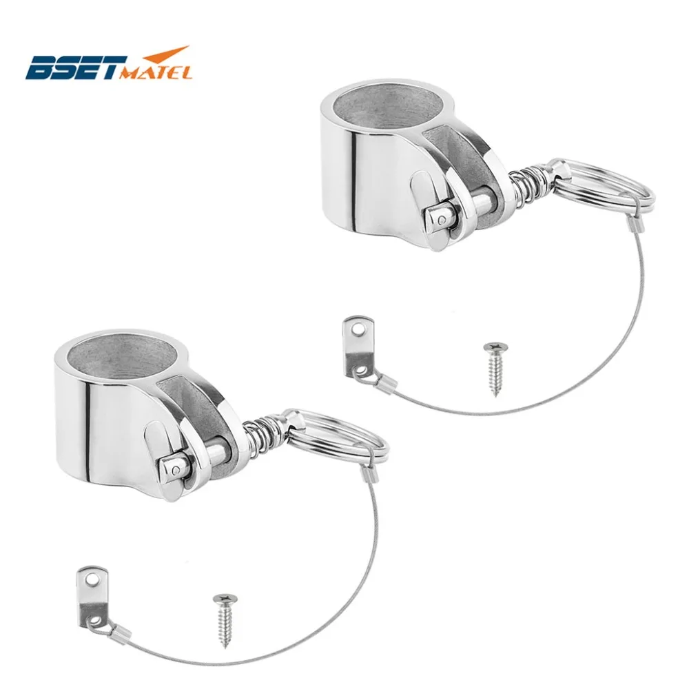 2PCS SS316 Jaw Slide Clamp with Quick Release Pin 1 inch 25mm Bimini Top Hinged Fitting Hardware Marine Boat | Автомобили и