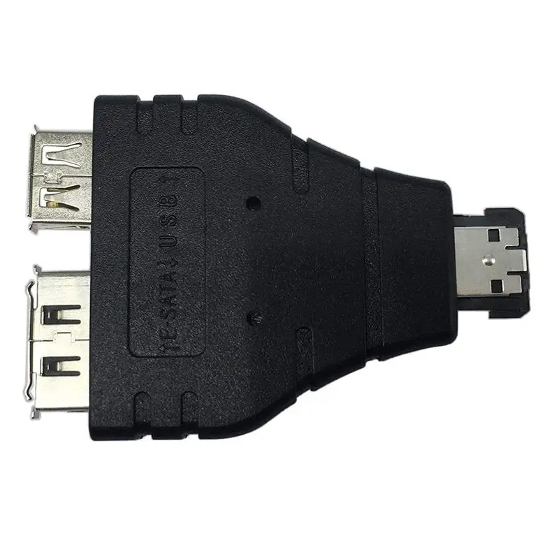 ESATAp мощность над ESATA комбинированный штекер для USB 2,0 Тип A Женский и ESATA Женский адаптер соединитель конвертер