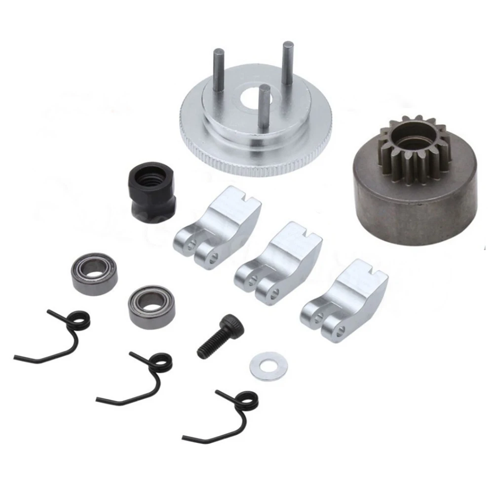 1 set Clutch Bell 14T Flywheel Assembly for1/8 RC Hobby Model Nitro Car HPI HSP Traxxas Axial Himoto Spare Parts | Игрушки и хобби