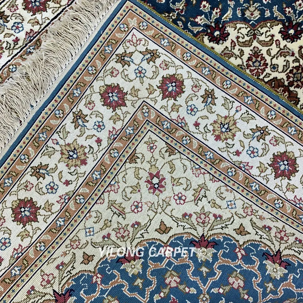 Yilong 2,7 'x4' ручной персидский синий ковер Восточный античный турецкий ковер(HF209B