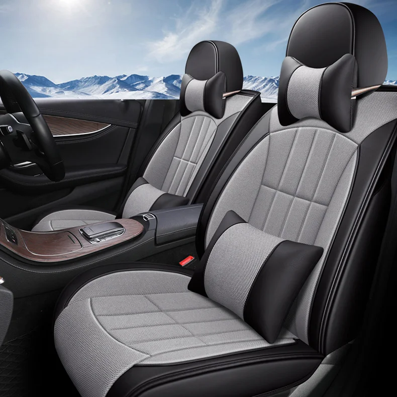 GEEAOK универсальные чехлы для автомобильных сидений для mitsubishi pajero Chrysler Voyager honda accord skoda octavia автомобильные аксессуары для стайлинга автомобилей