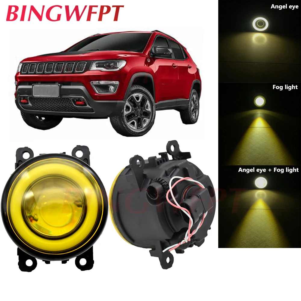 

2PCS Car LED Bulb Fog Light Angel Eye For Jeep Compass MP 2017 2018 For Subaru WRX XV Justy Outback Legacy Forester BRZ Imreza