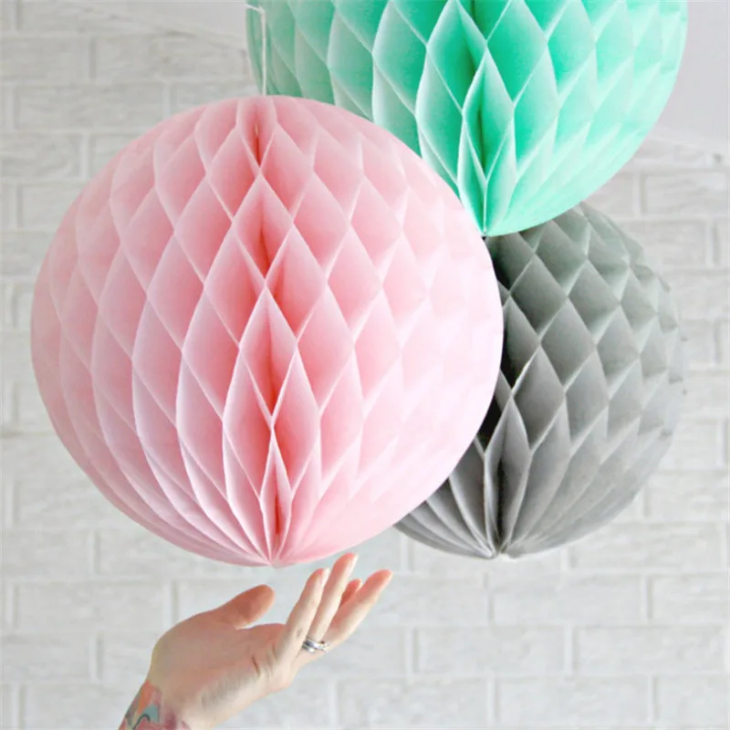 15 см/20 см сотовый шар бумажный цветок DIY Висячие бумажные бальное свадебное украшение день рождения украшение для детского душа-S