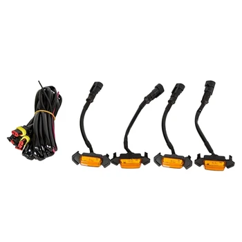 

Set Of 4 Grille Amber Led Lights Kit for Toyota Tacoma Trd Grill 2016-2018