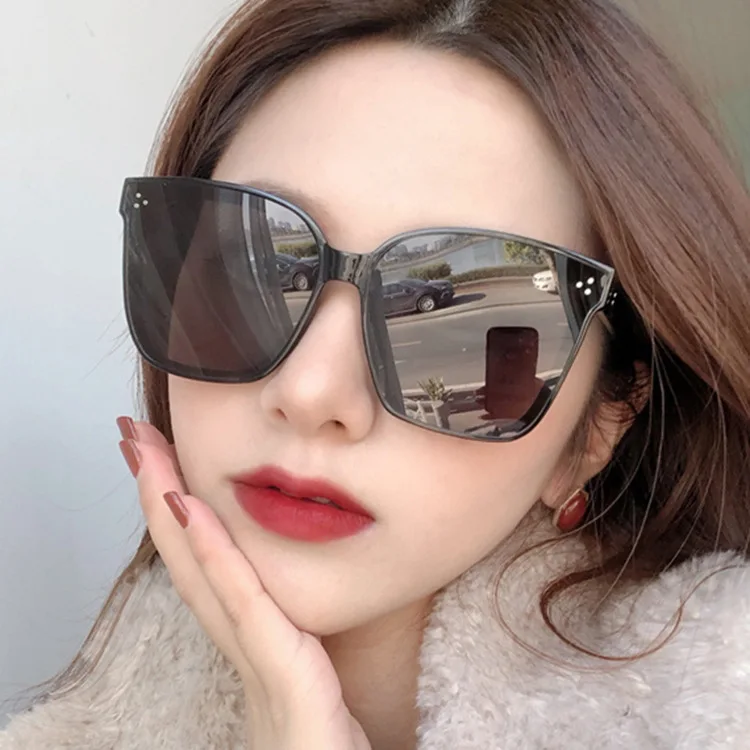 

Retro Big Square Sunglasses Women Men Brand Designer Mirror Rive Sun Glasses Shades Driving Eyeglasses UV400 Gafas oculos de sol