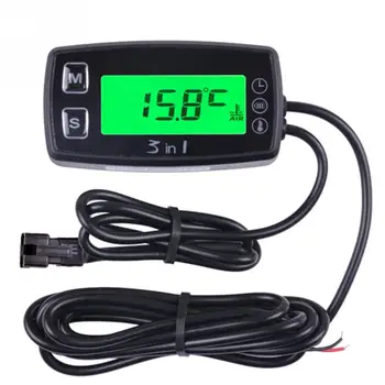 

3 in 1 Clock Temperature SENSOR Voltage Meter TEMP METER Thermometer Voltmeter For Motorcycle Snowmobile ATV UTV Boat WATER Oil