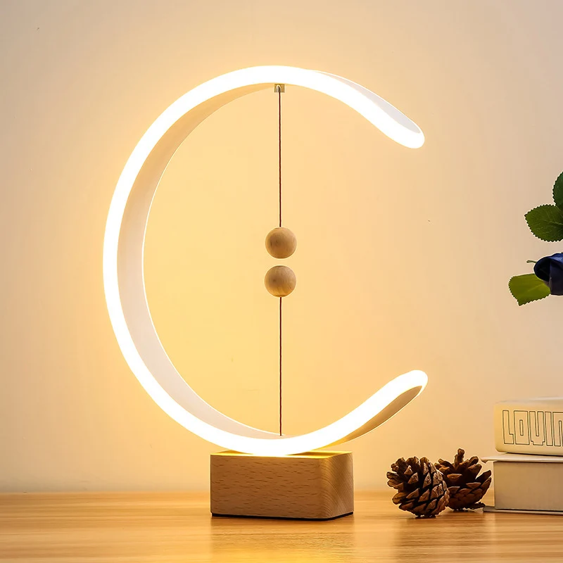 

C Shape Simple Led Balance Light USB Chraging Creative Magnetic Night Light Study Room Desk Lamp Bedroom Lighting Fixture