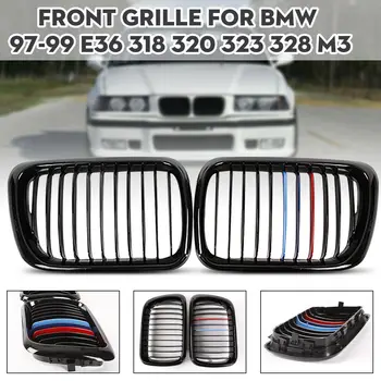 

For BMW E36 3Series M3 1997 1998 1999 Car accessries Car Racing Grills replacement Front Gloss Black M Style Kidney Grille Grill