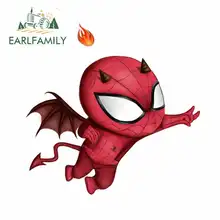 EARLFAMILY 13cm x 9.4cm Spiderman Little Devil Funny Car Stickers RV VAN 3D DIY Fine Decal JDM Vinyl Truck Trunk Accessories