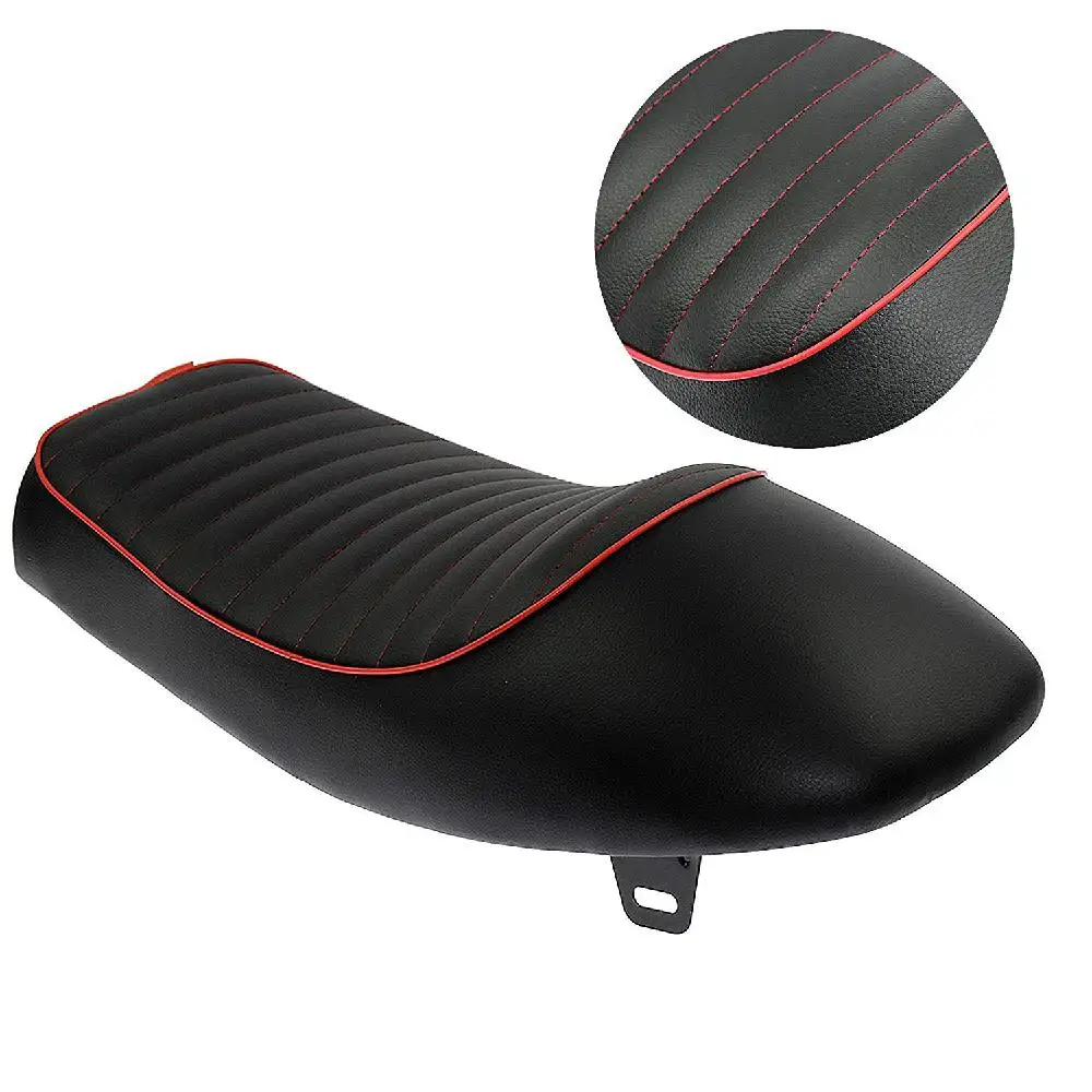 

Adeeing Motorcycle Vintage Cafe Racer Seat Retro Saddle Black&Red Accessories For Honda CB CG 125 For Yamaha SR