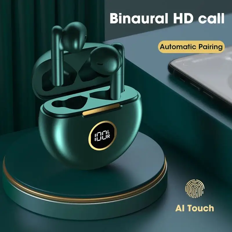 Auricolari Bluetooth TWS 5.1 Cuffie wireless HD Call Auricolari impermeabili per smartphone con microfono Per telefono In-ear_voghion.com