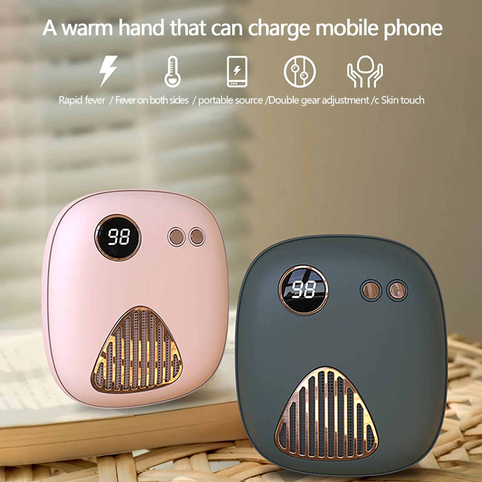1Pc Lovely Creative Rechargeable Hand Warmer Mini Winter Warmer 