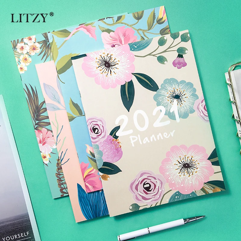 Планировщик формата А4 2021 ежемесячный планировщик LITZY блокнот журнал 365 дней