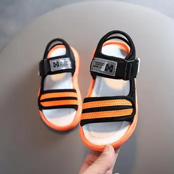

Summer Boys Girls Sandals Kids Shoes Beach Children Sandals Open-Toe Breathable School Sport sandalia For Boys Flat