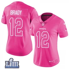 Женщины Новая Англия Том Брэди Патриоты Super Bowl LIII Bound Pink jersey
