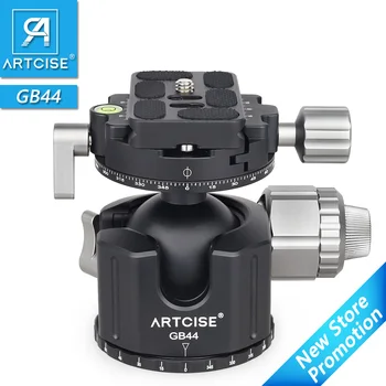 

ARTCISE GB44 Panoramic Tripod Ball Head Low Profile Tripod Head Ballhead for Camera Double U Notch Damping Fine Tuning 44mm Ball