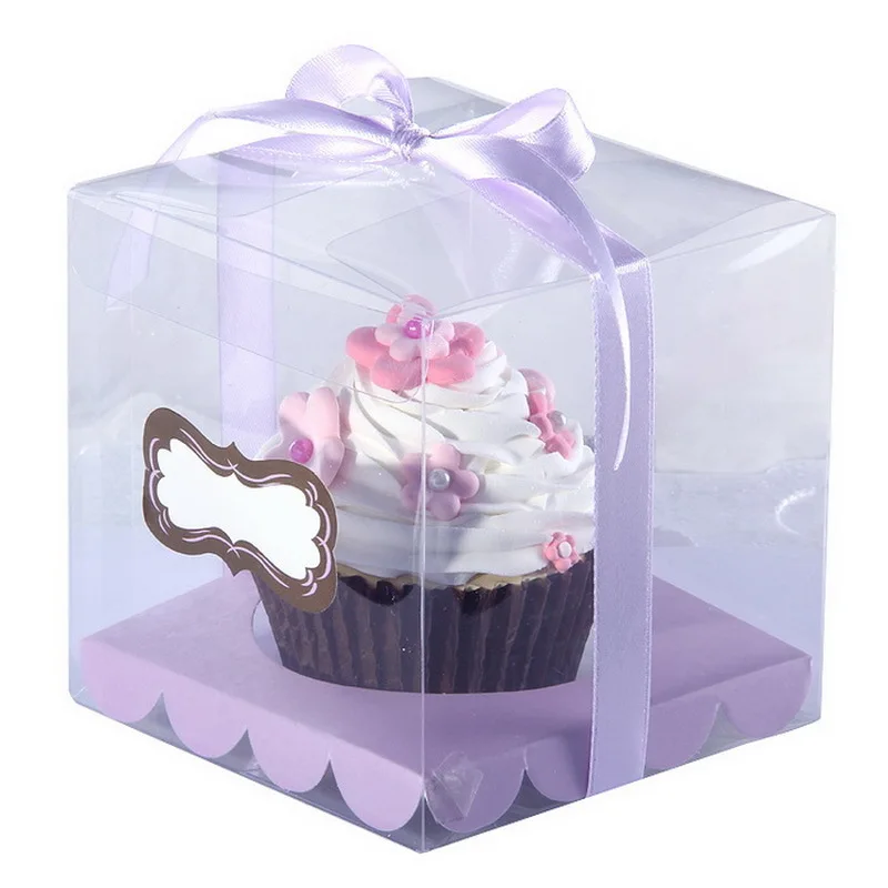 

5pcs/lot PVC Clear Transparent Candy Box Birthday Wedding Favor Holder Chocolate Candy Boxes Event Sweet Candy Bags Gift Box